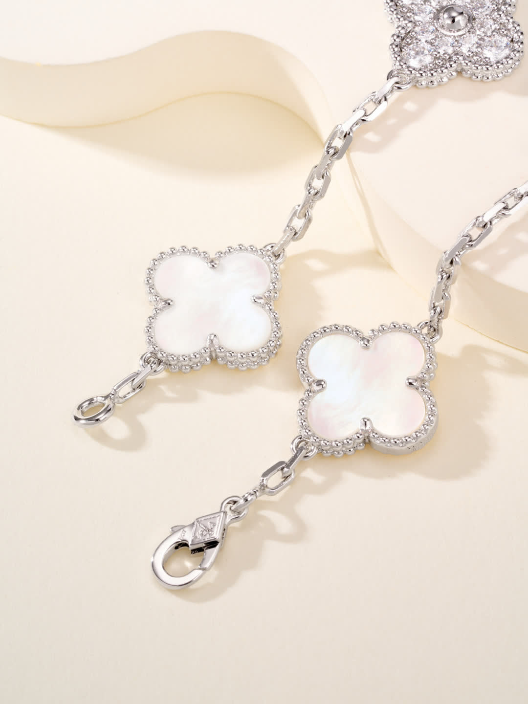 Van Cleef & Arpels Alhambra White Opal Bracelet